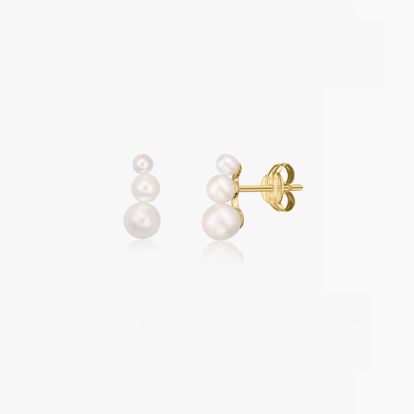Златни обеци Tiny Pearls – Indira