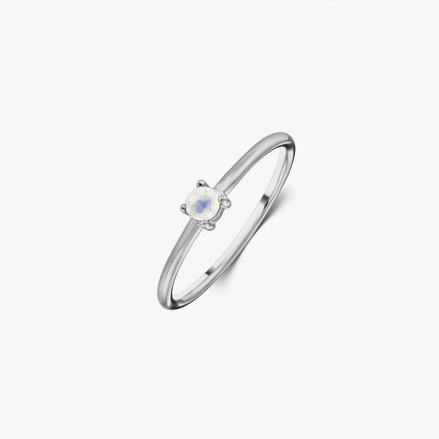 Сребърен пръстен Birthstone June - Лунен камък - Indira