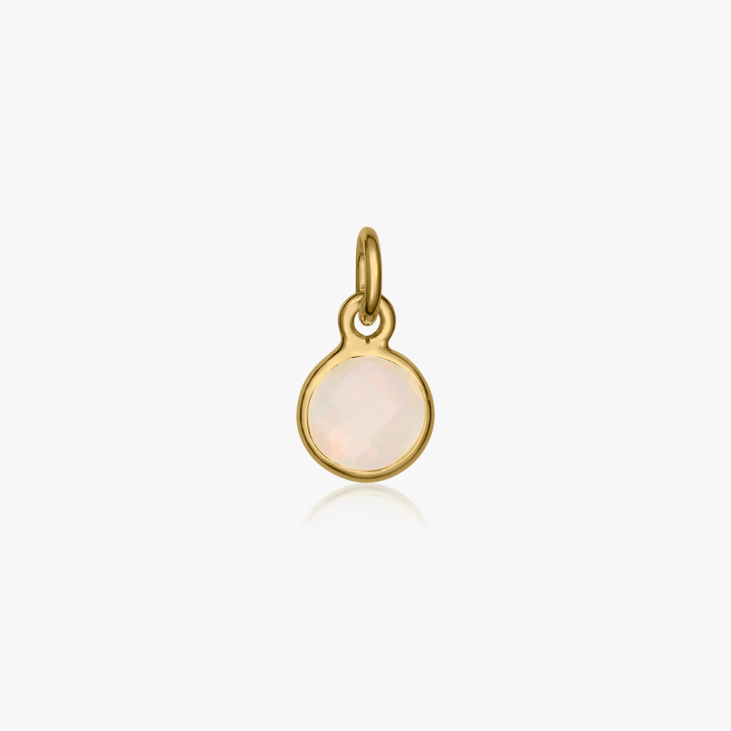 Сребърен медальон Birthstone Golden October - Опал - Indira