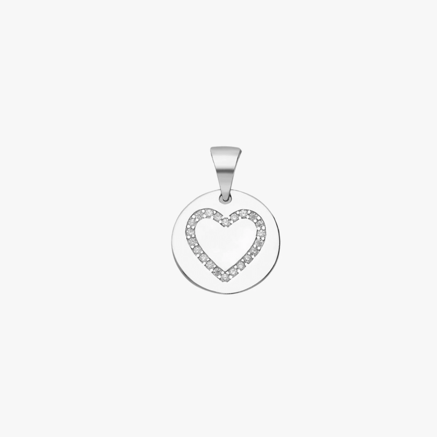 Сребърен висулка Love Shape - Цирконий - Indira