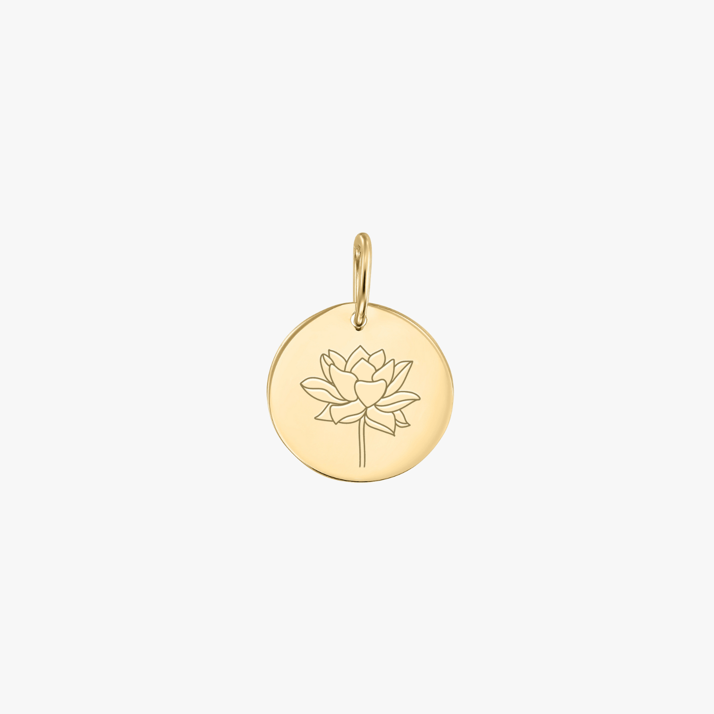 Златен медальон Birth Flower - Юлски Лотос - Indira