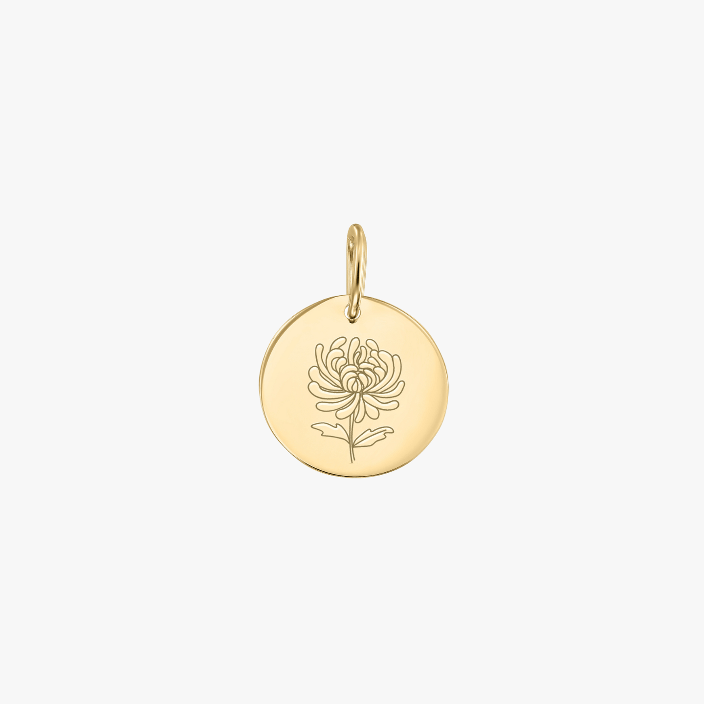 Златен медальон Birth Flower - November Chrysanthemum - Indira