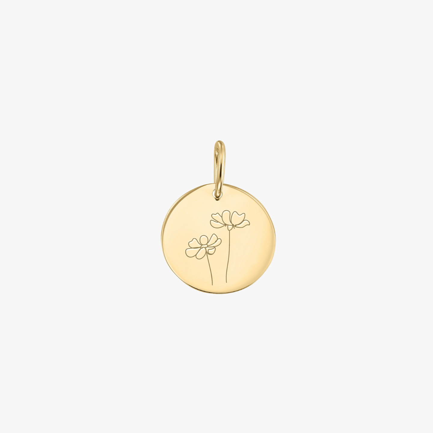 Златен медальон Birth Flower - октомврийски космос - Indira