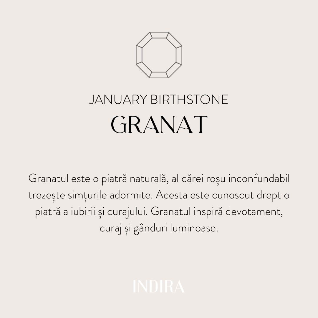 Pandantiv din argint Birthstone January - Granat