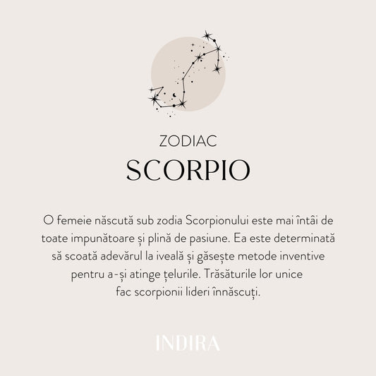 Pandantiv din aur Zodiac - Scorpio - Indira